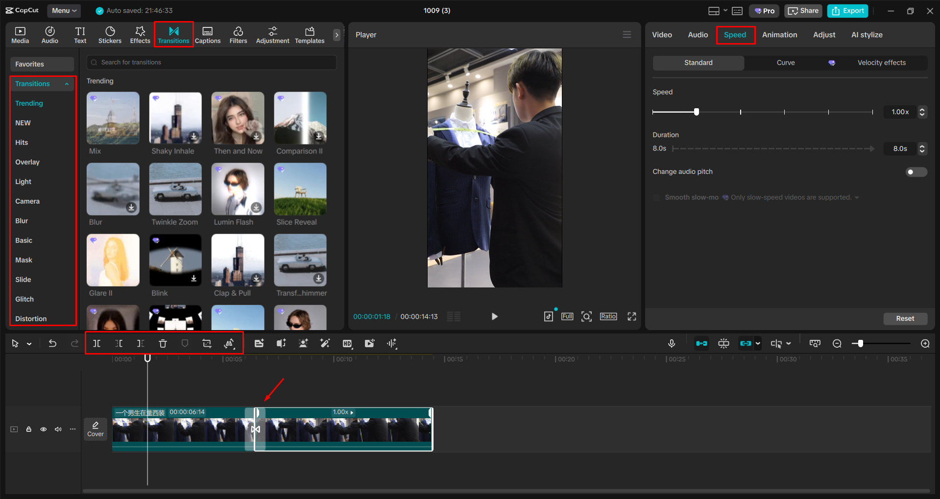 Editing and enhancing the video with the CapCut desktop video editor