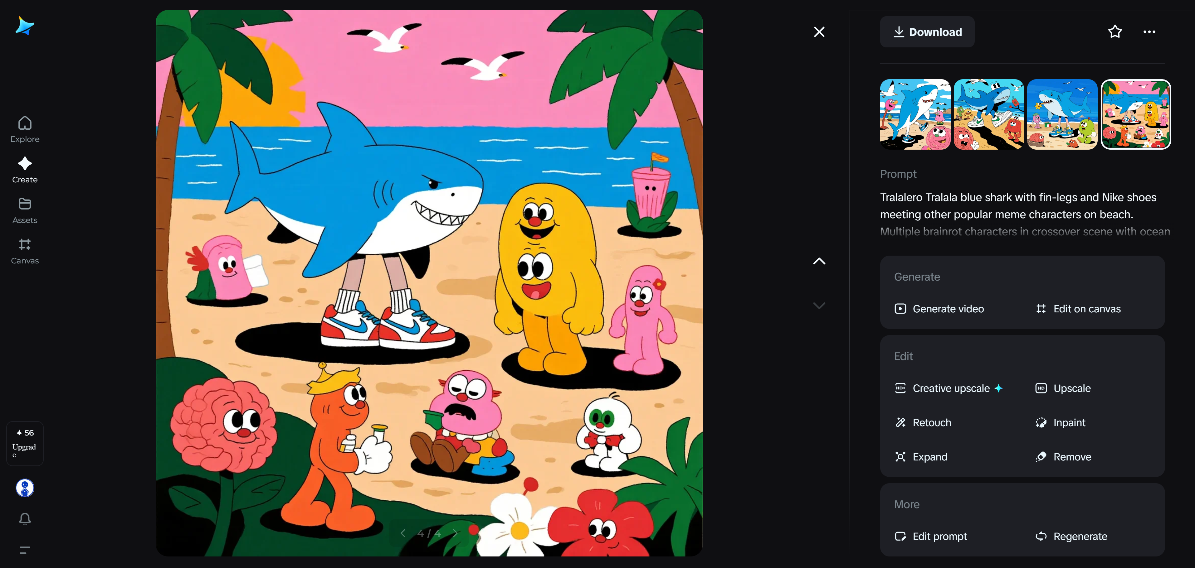 Tralalero Tralala: Meme mashup creation