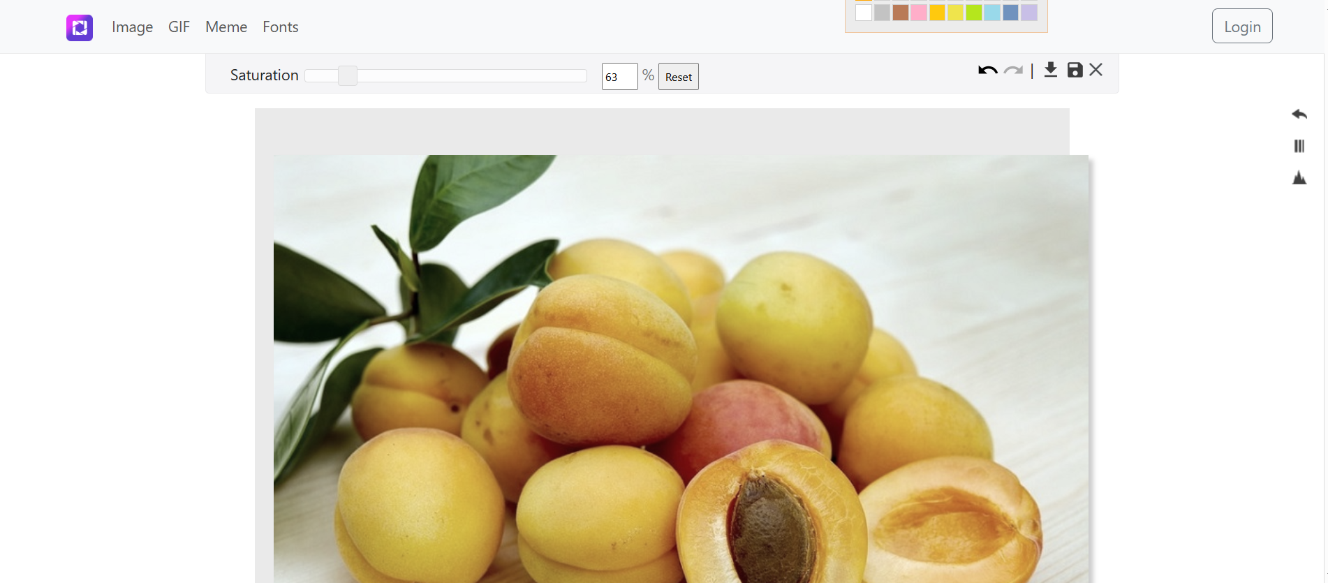 Gifgit - to modify the saturation of an image