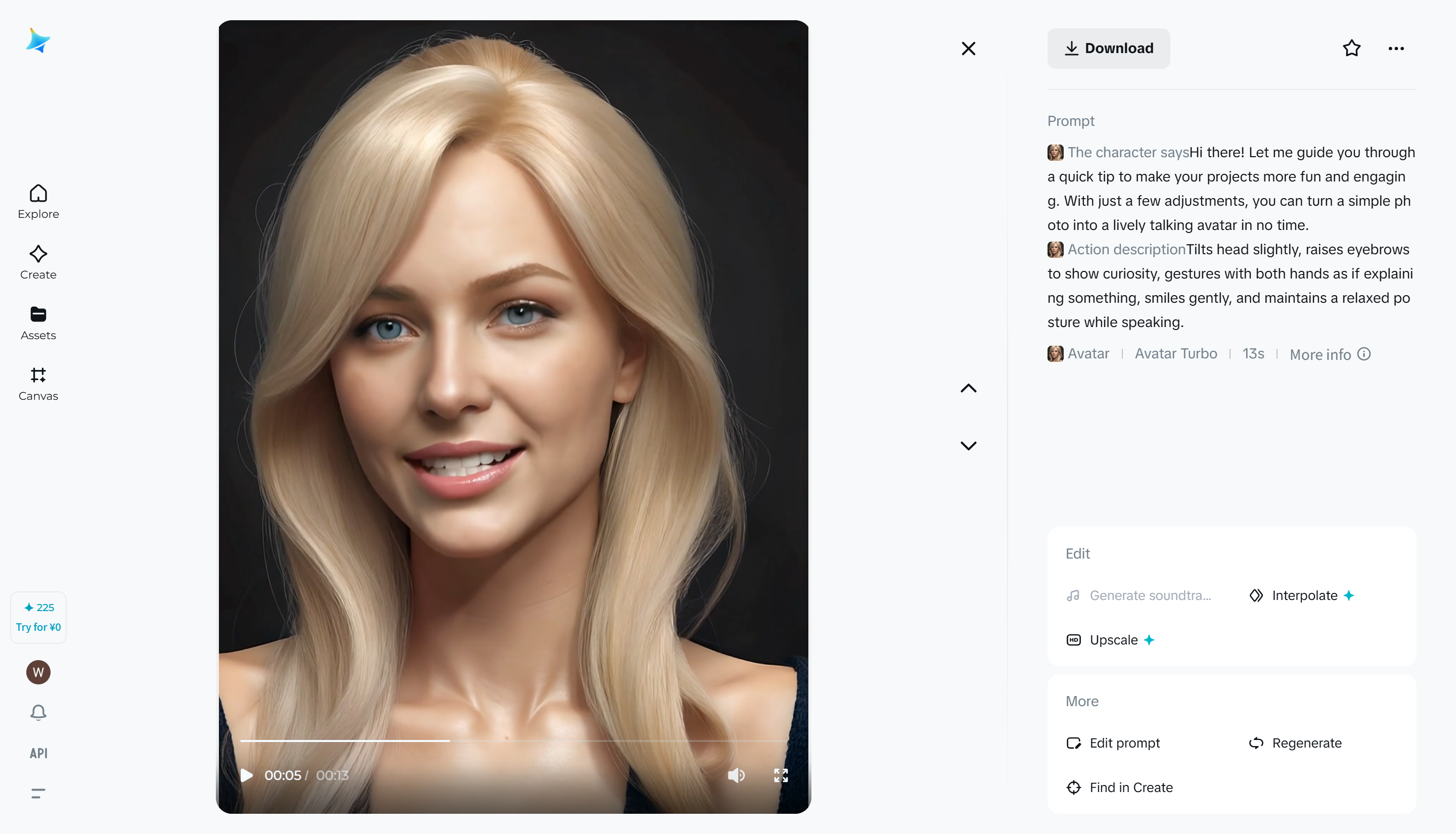 A lip sync AI technology to narrate advertisements