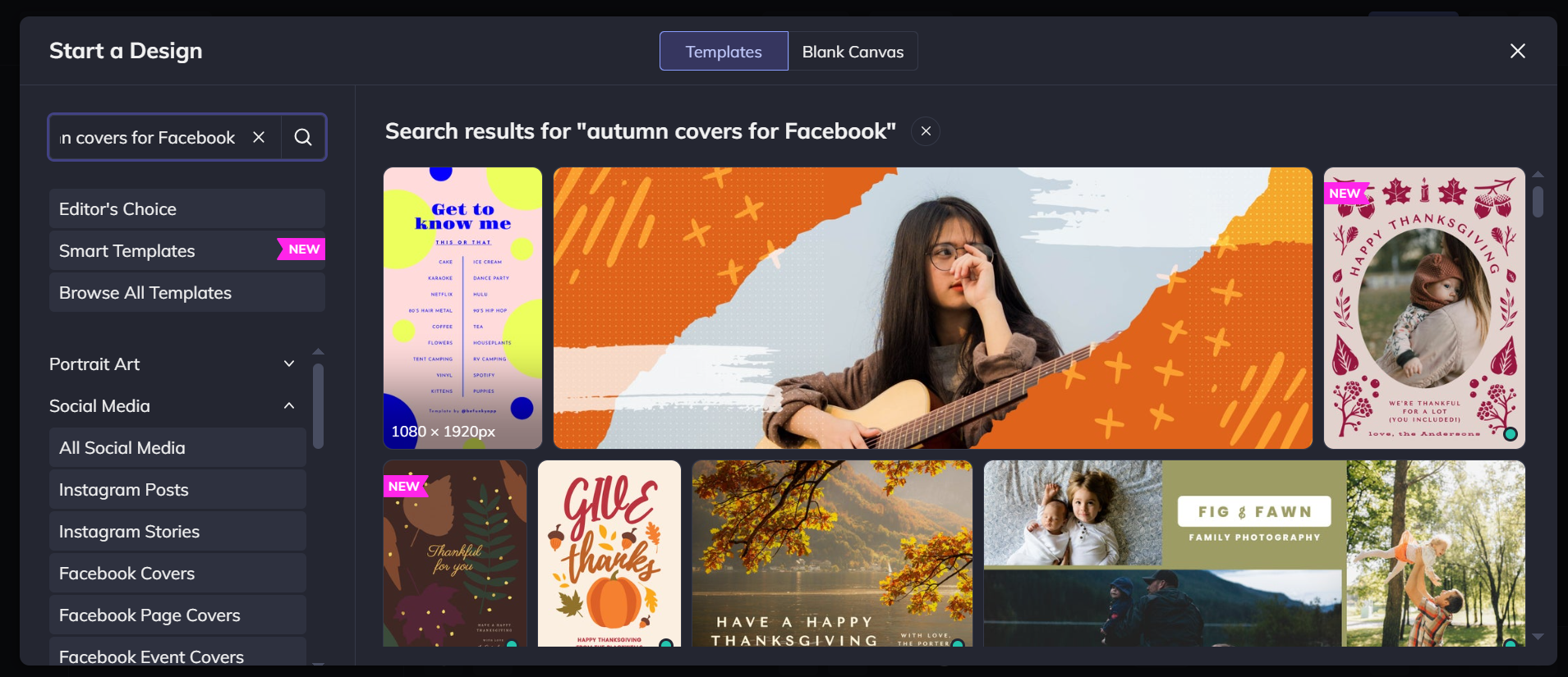 BeFunky - website to customize autumn cover photos for Facebook
