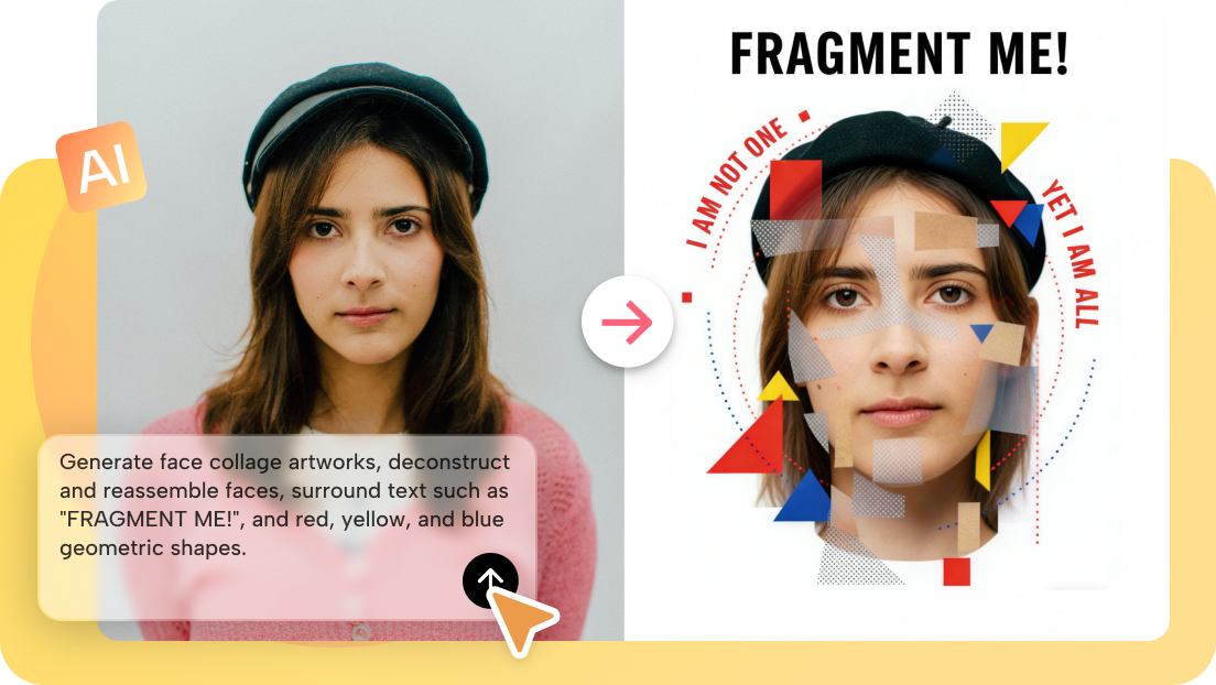 Recorte de cara de cabeza grande hecho instantáneamente con Dreamina AI