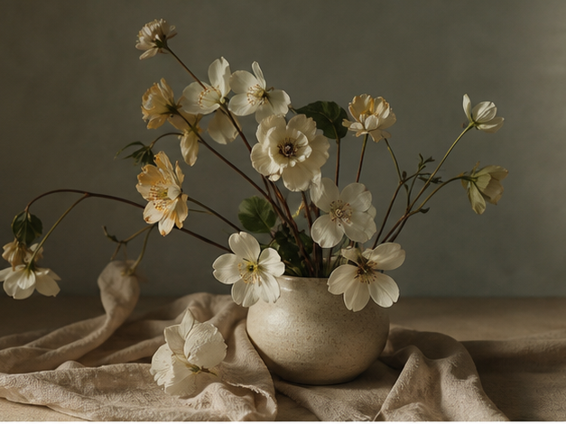 Klassische und ästhetische Fotoaufforderungen Prompt Beispiel 2 - Botanisches Stillleben
