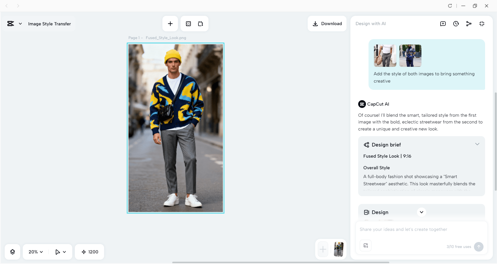 Interface of the CapCut desktop video editor - a quick way to merge photos on computer