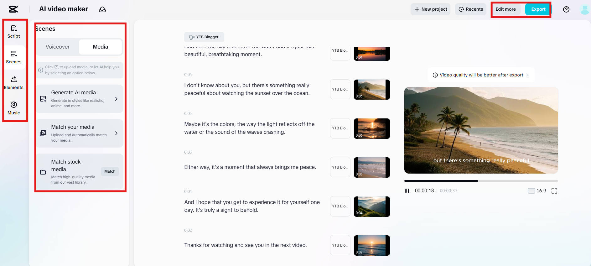 Generate relevant AI media