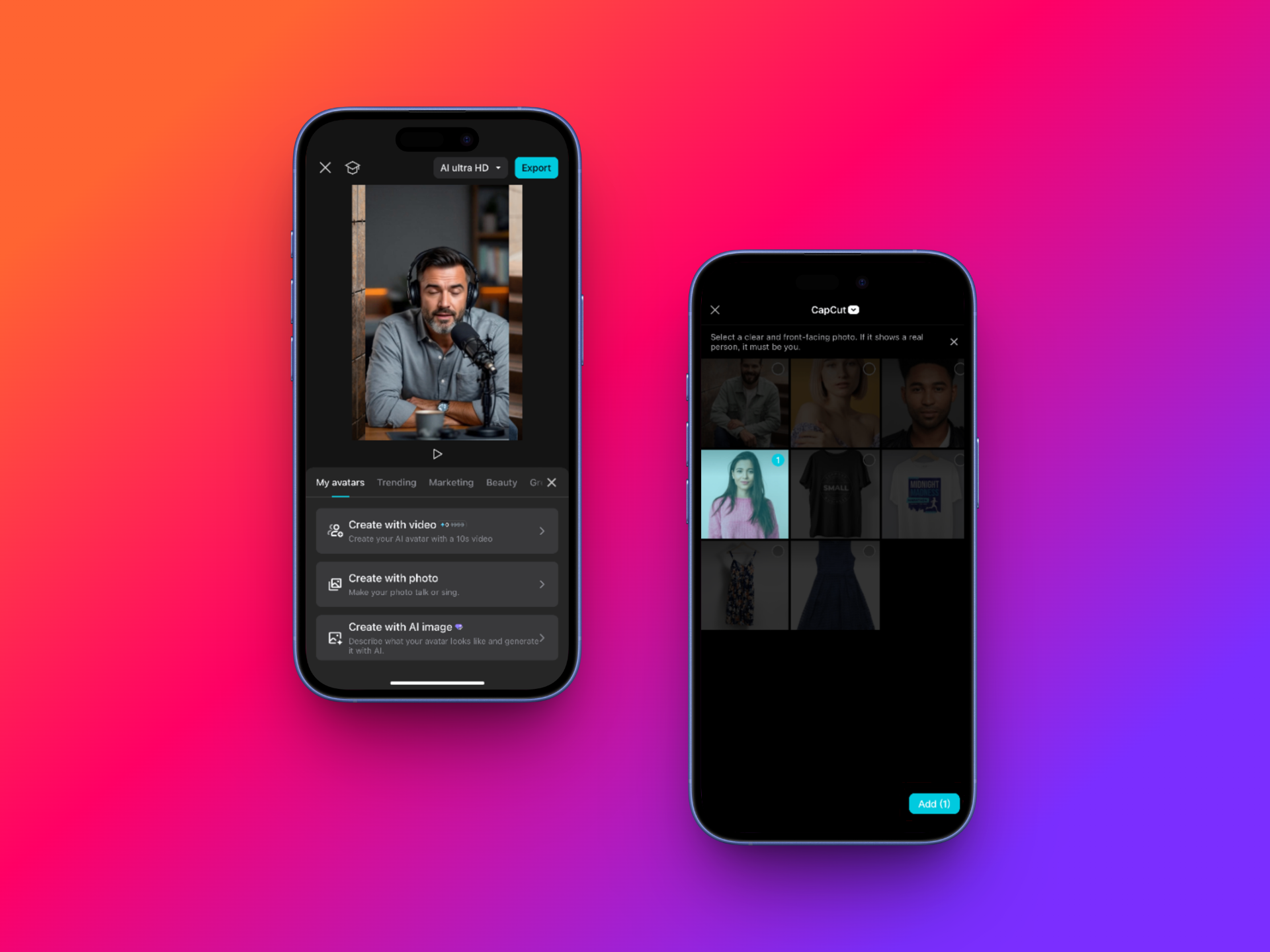Provide your media for avatar creation
