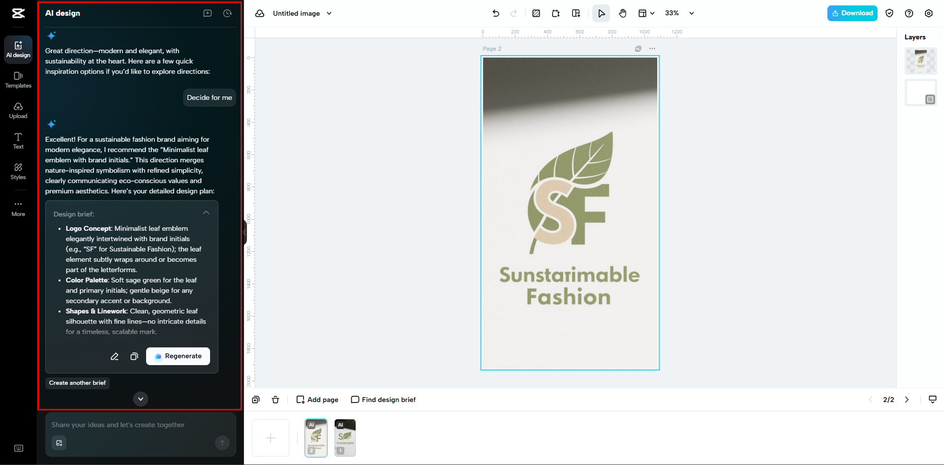 Editing the image with CapCut Web