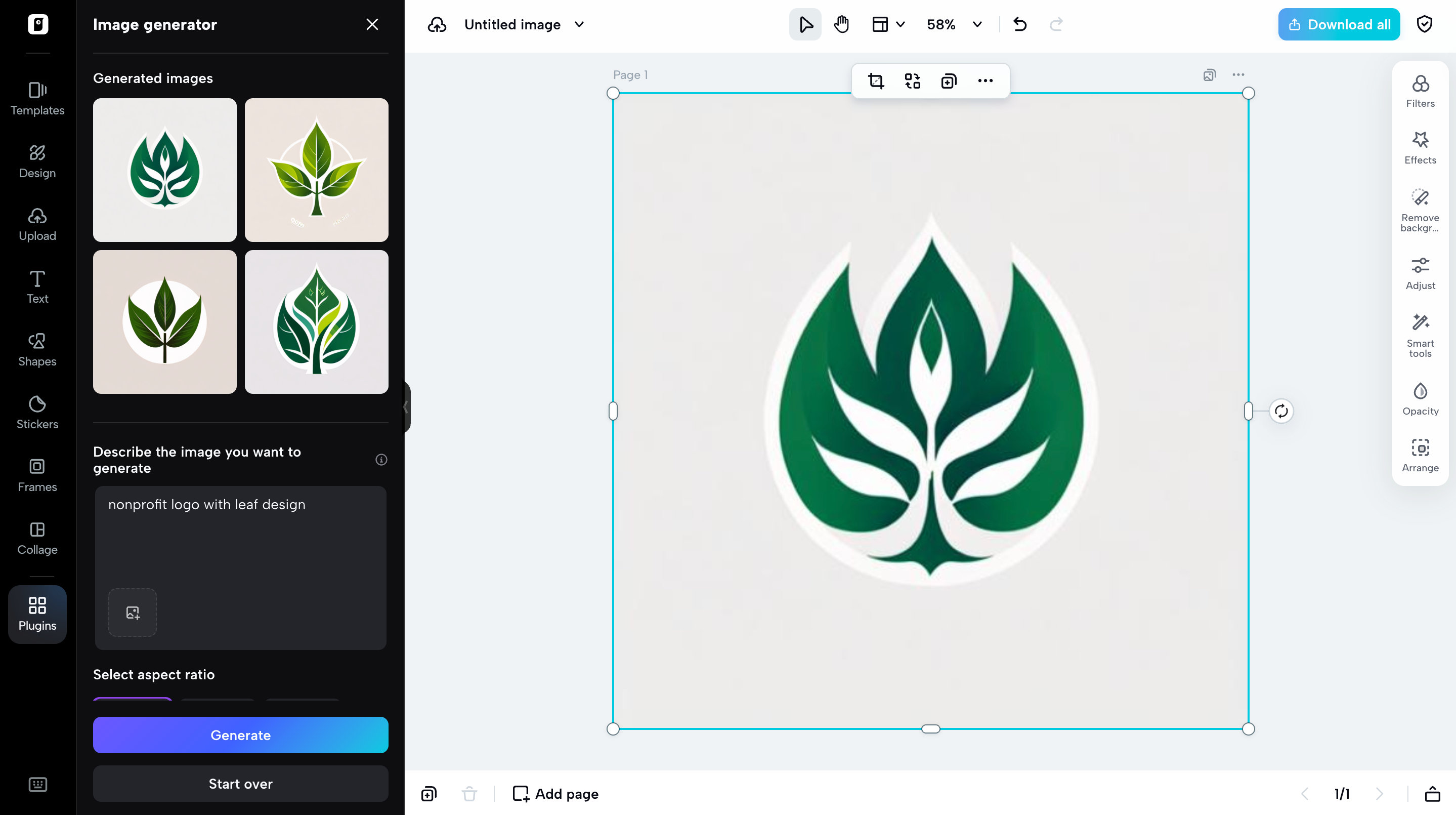 Editing logo for nonprofit organization