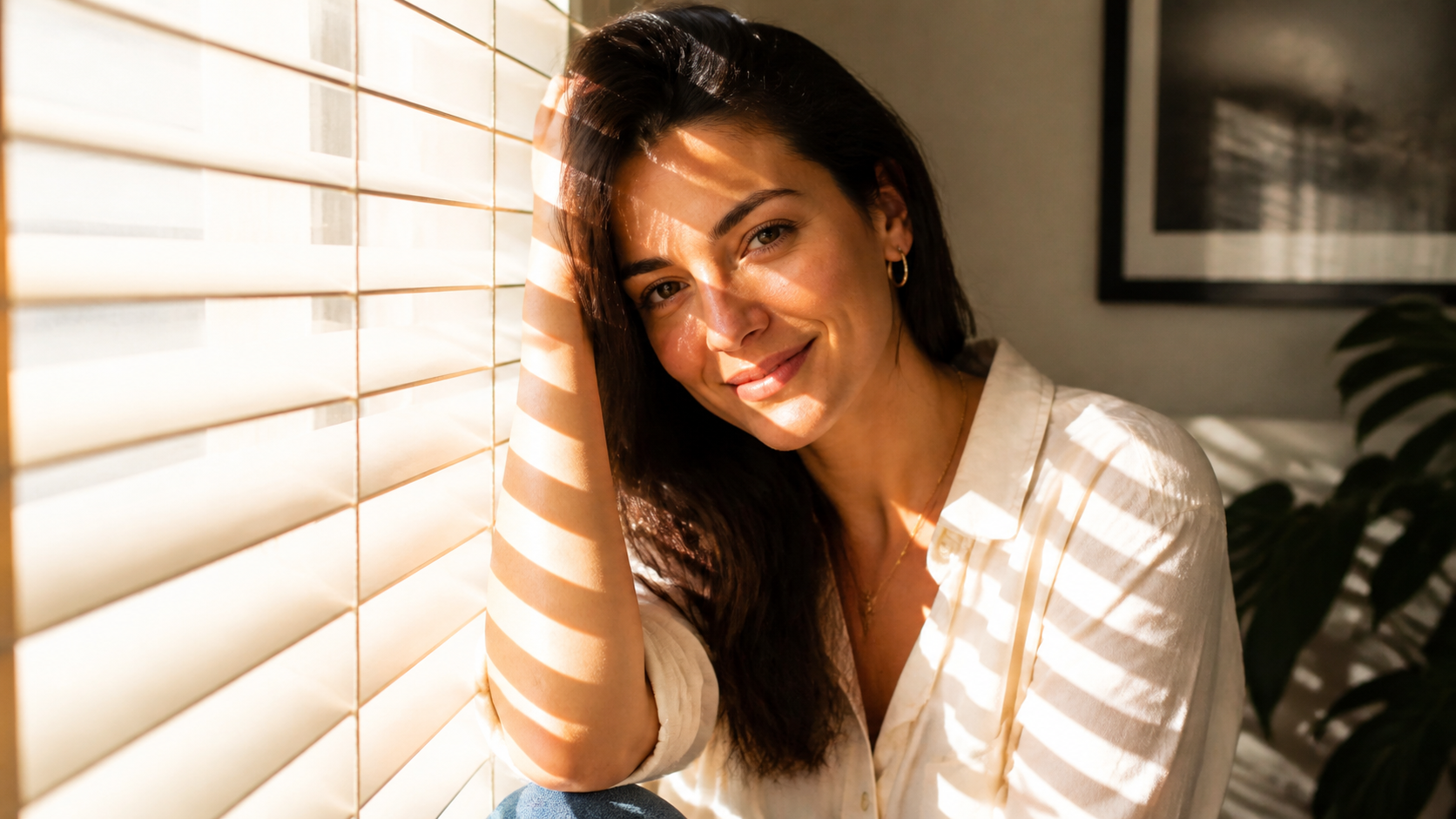 Sunlight Effect AI Trend prompt example 1 - Sunlight Effect Trend editorial portrait