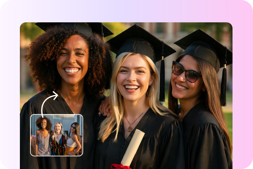 Easy graduation photo creation