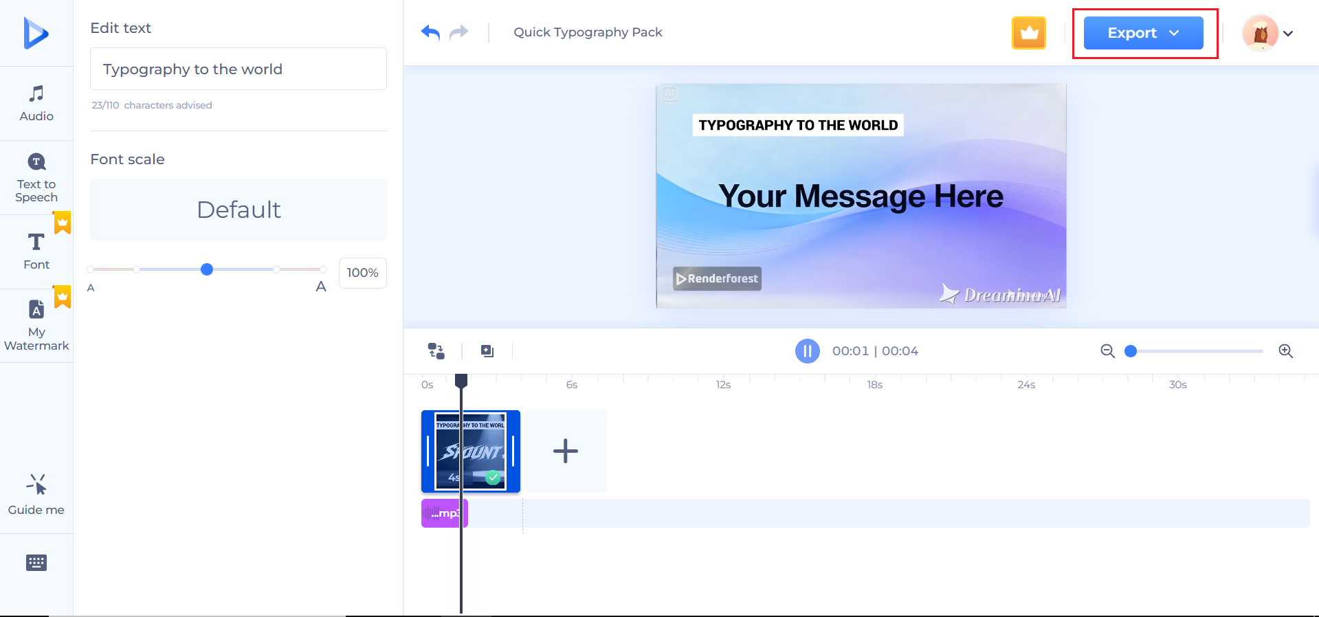 Export your video