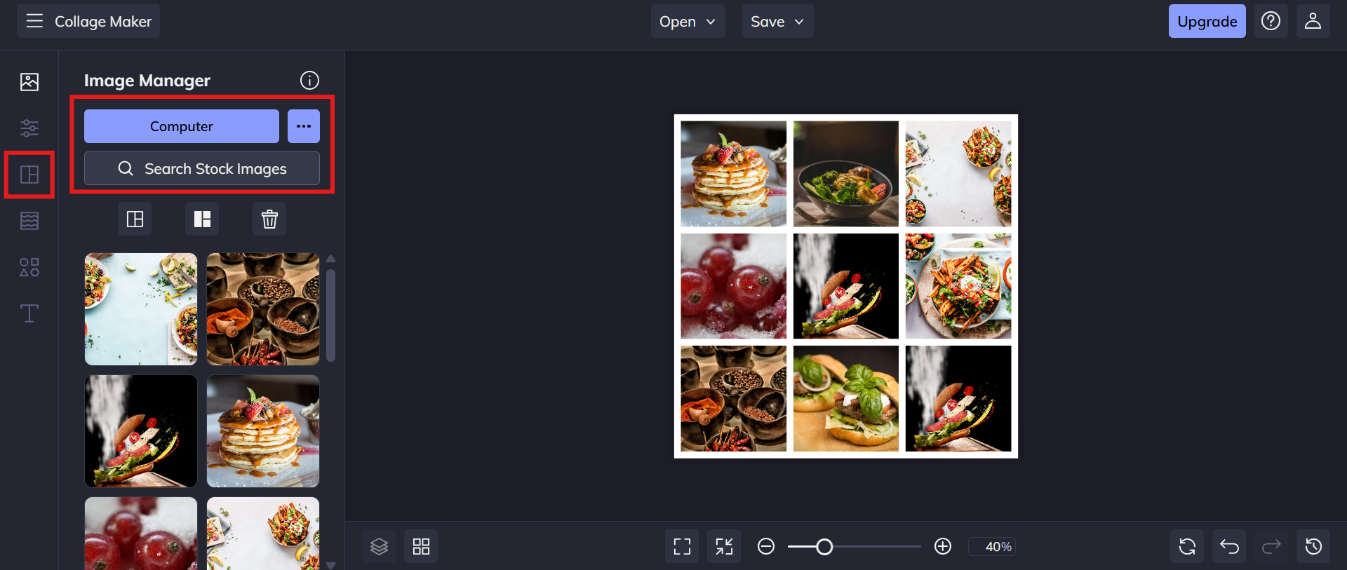 Upload images