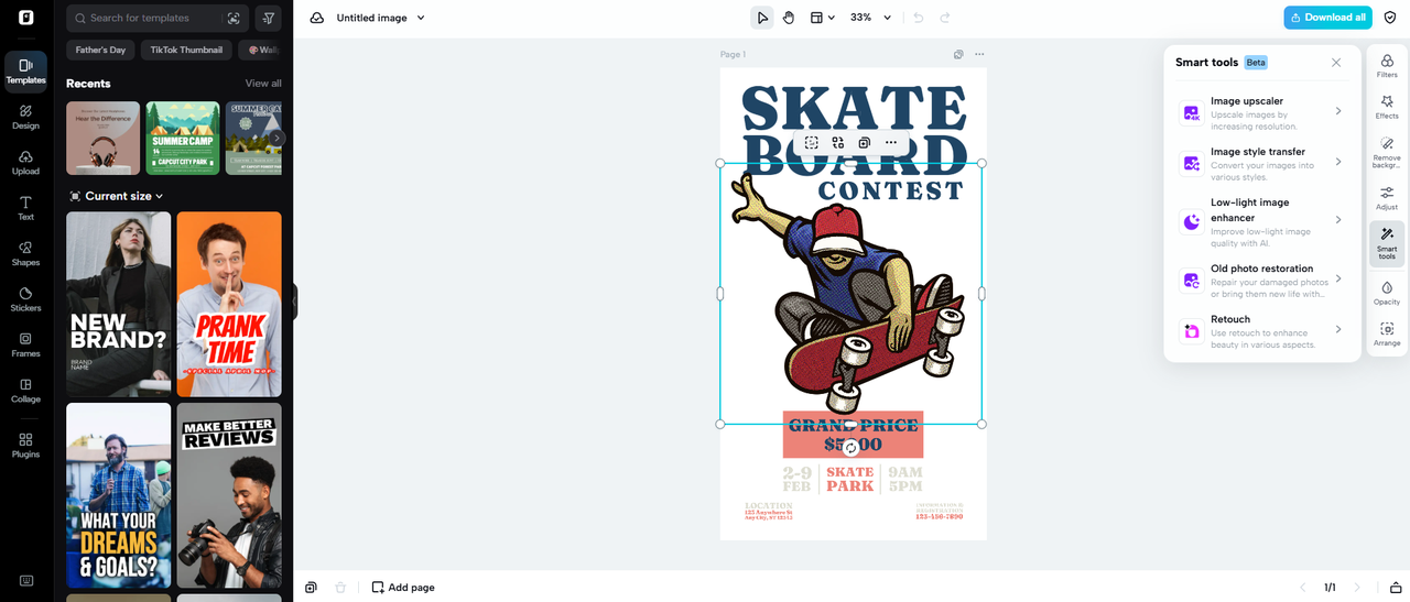 AI-enhanced flyer design