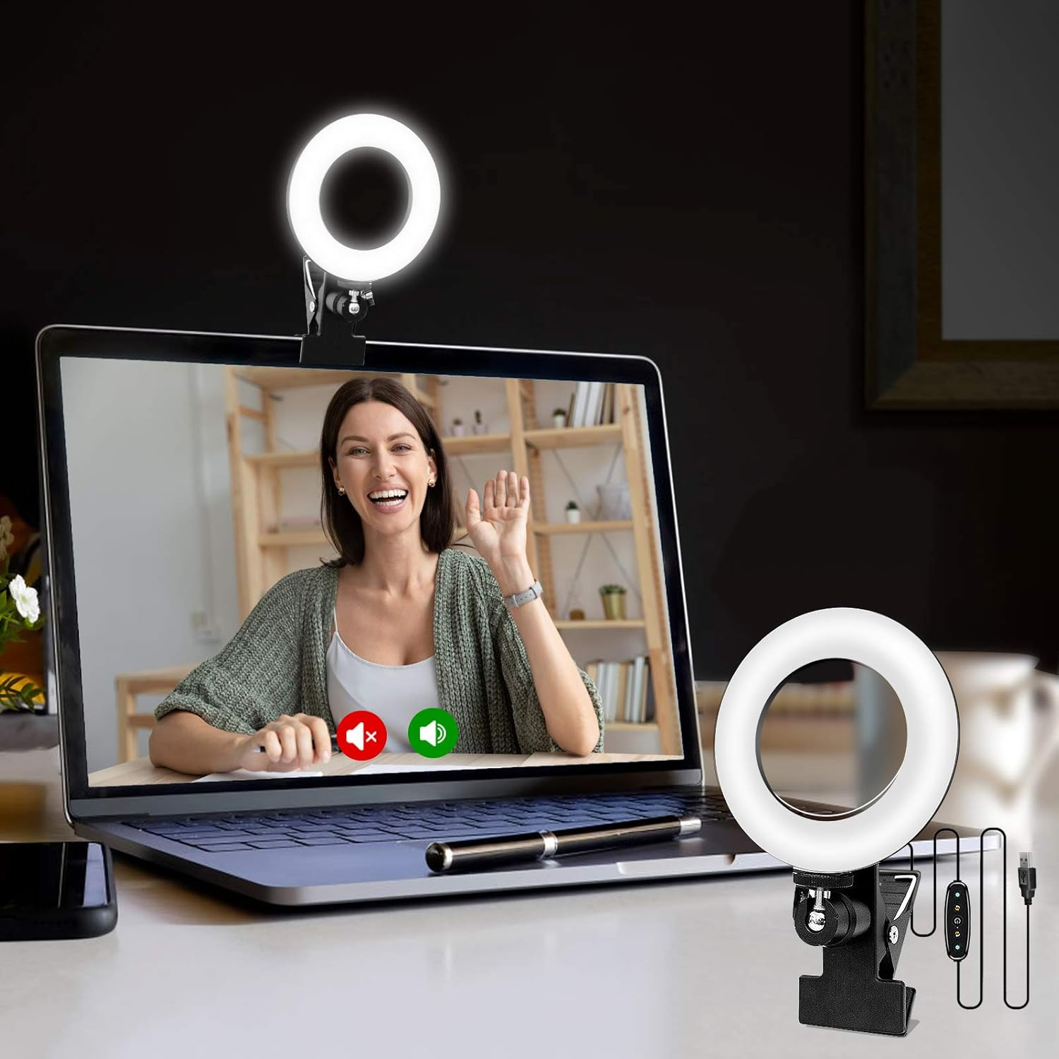 Image of ring light - best equipment to use for good appearance in video call
