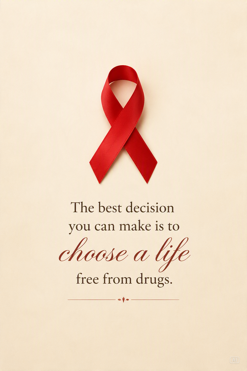 Red Ribbon Week quote poster image generated by Pippit
