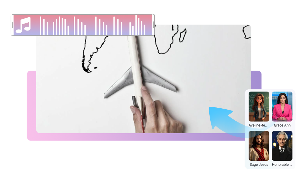 Trendy social media content created with AI