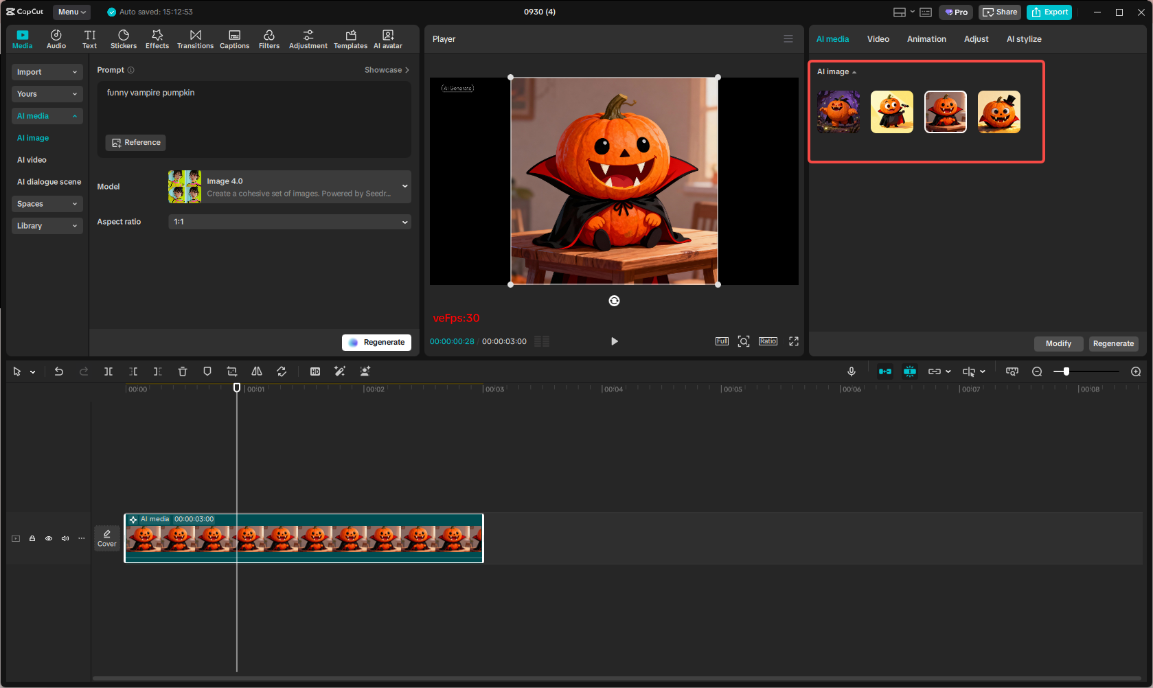 Pick and edit a Halloween sticker