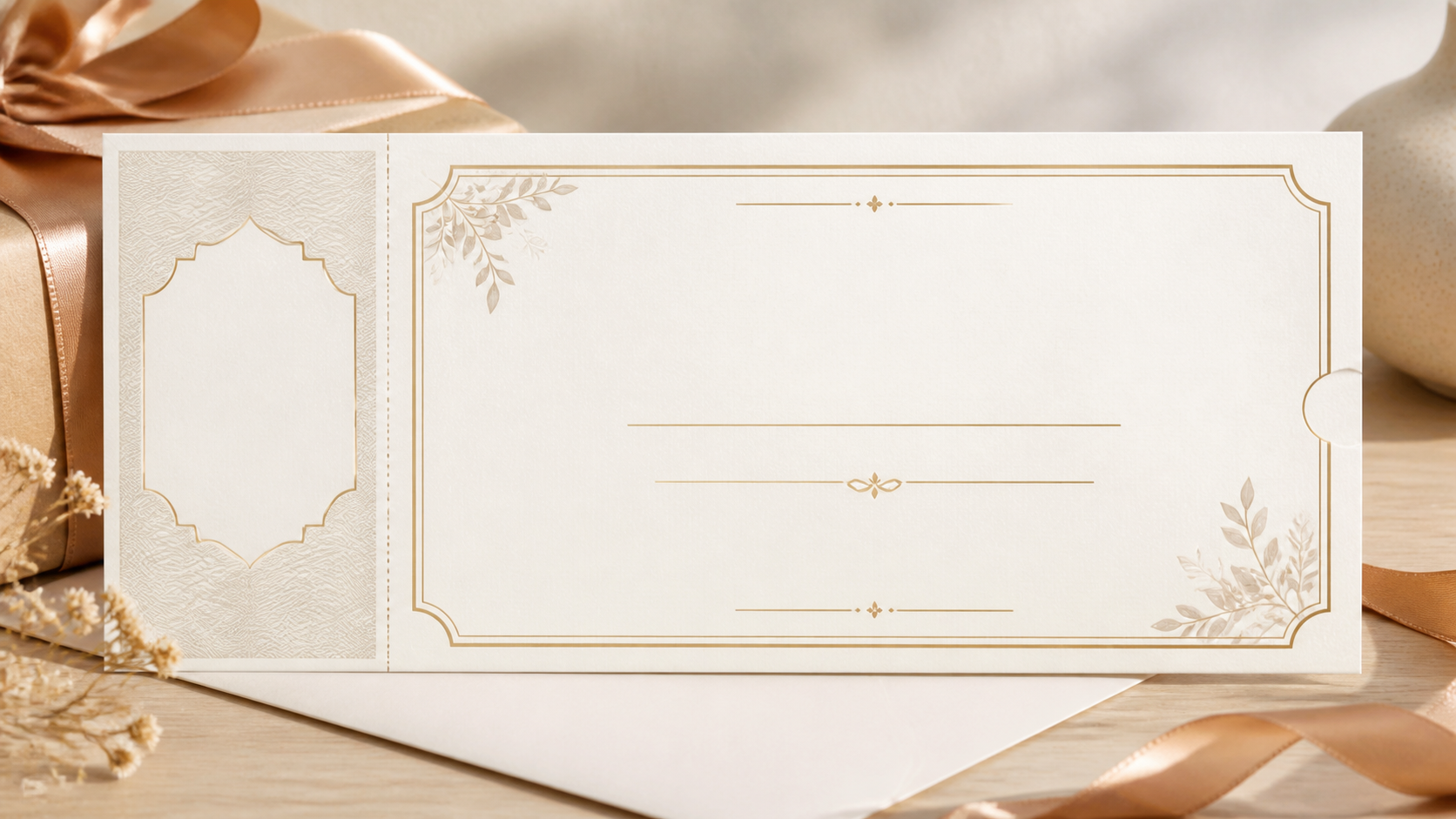 Festlicher Geschenkgutschein Design prompt Beispiel
