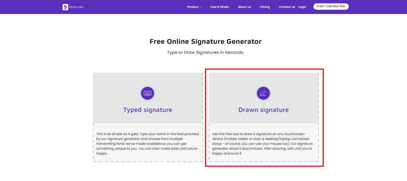 Crie uma assinatura manuscrita online gratuitamente