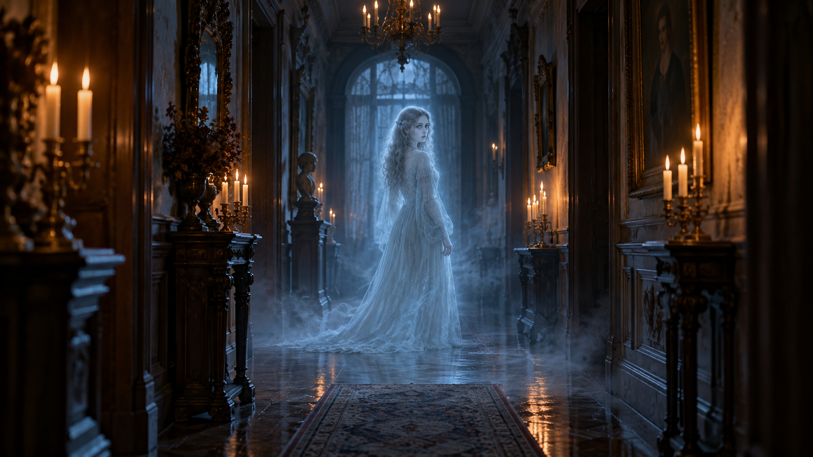 Halloween ghost photo prompt example