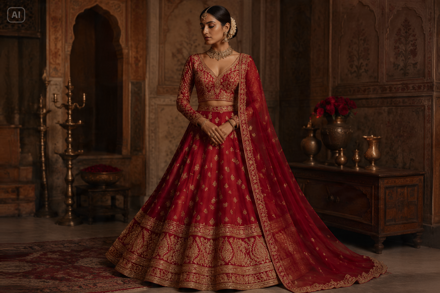 prompt gesehen mädchen lehenga