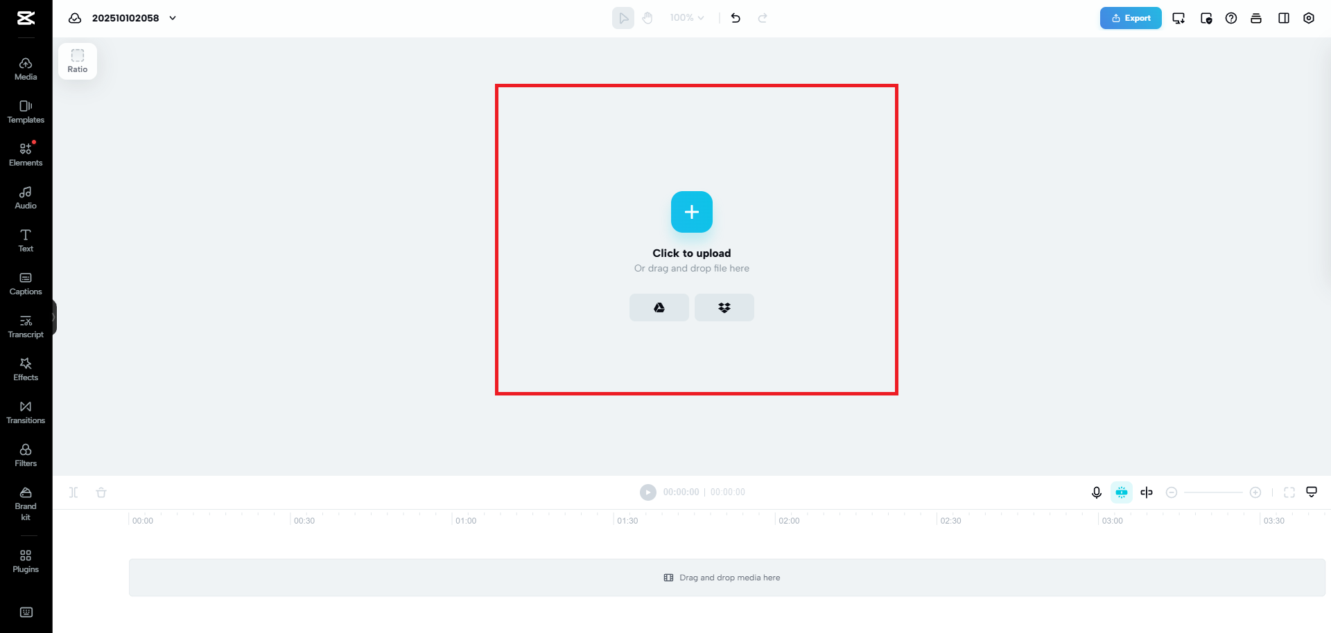 Upload your video file