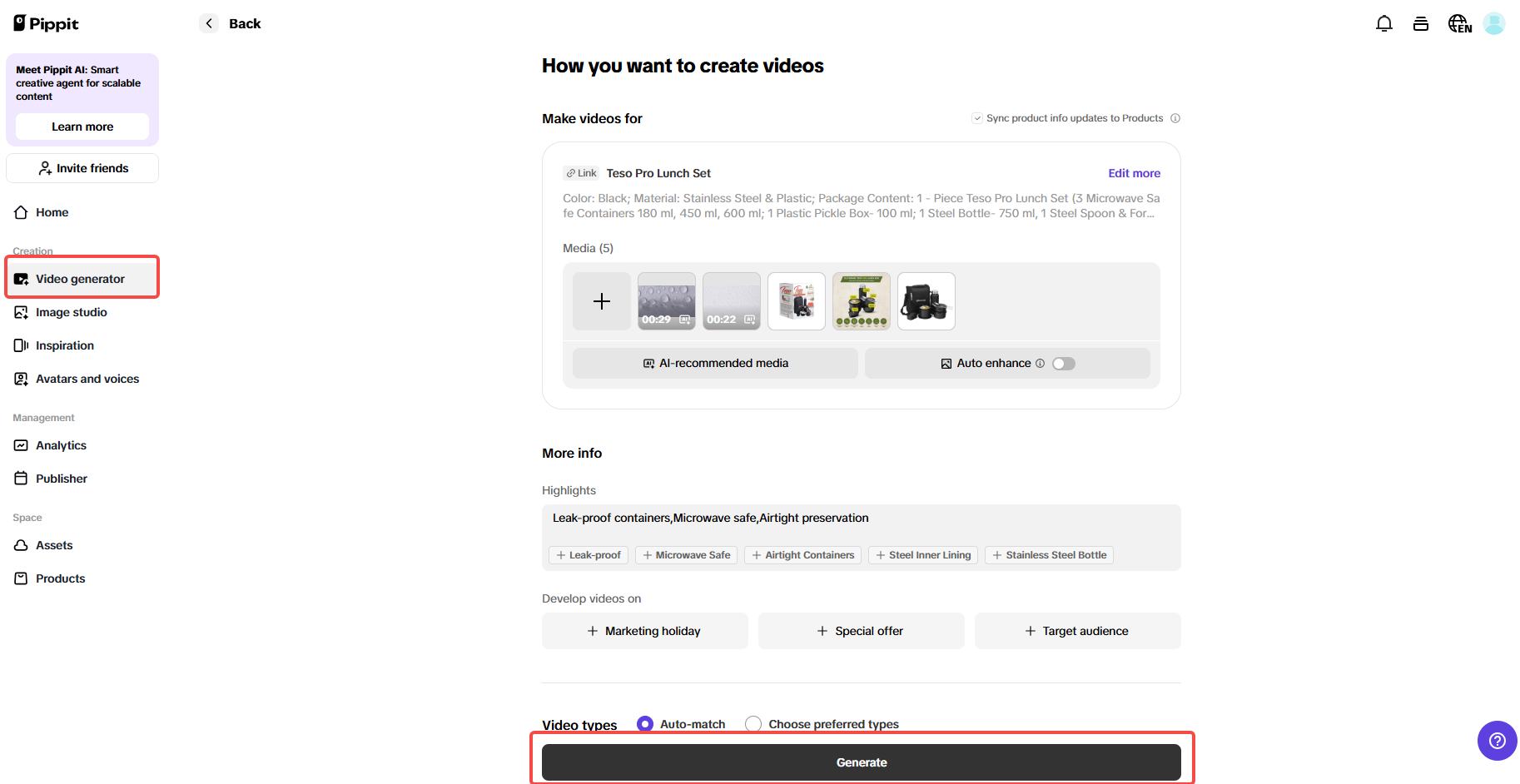 One-click video solution