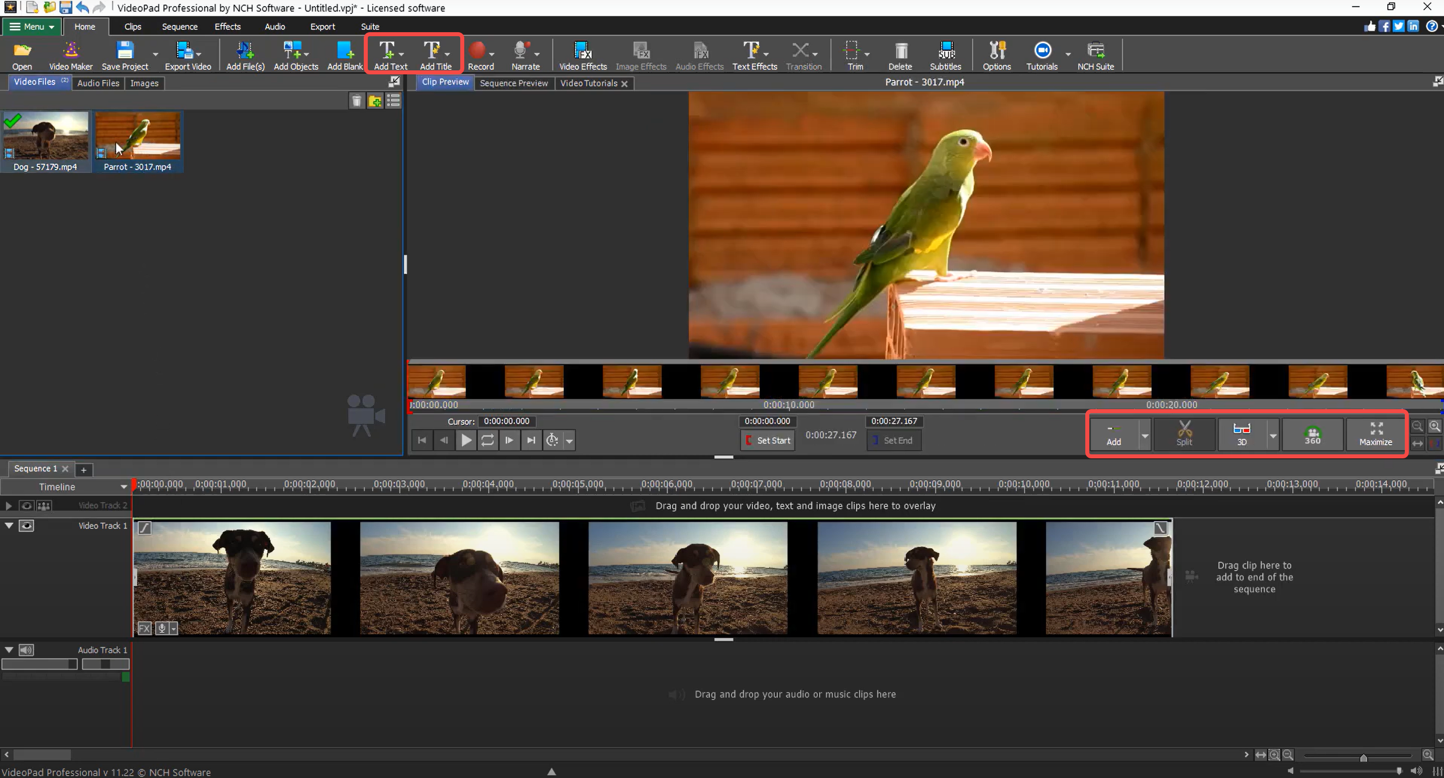 Pag-edit ng video gamit ang VideoPad video editor software
