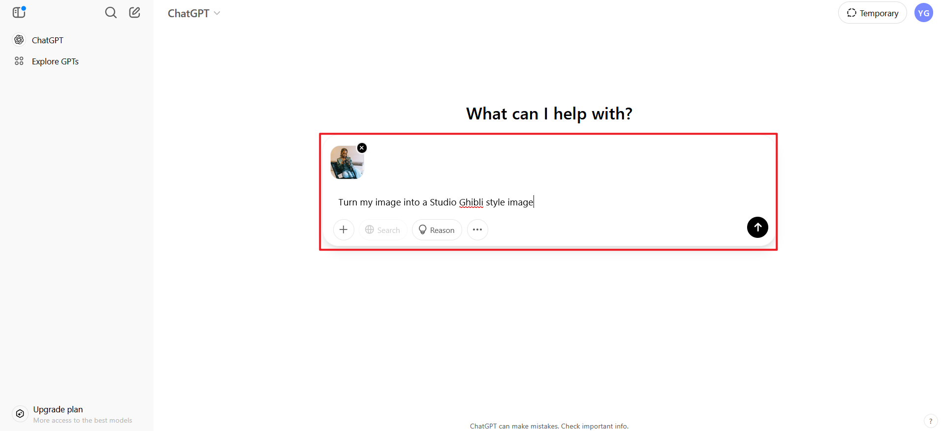 Escreva a alteração que você precisa fazer