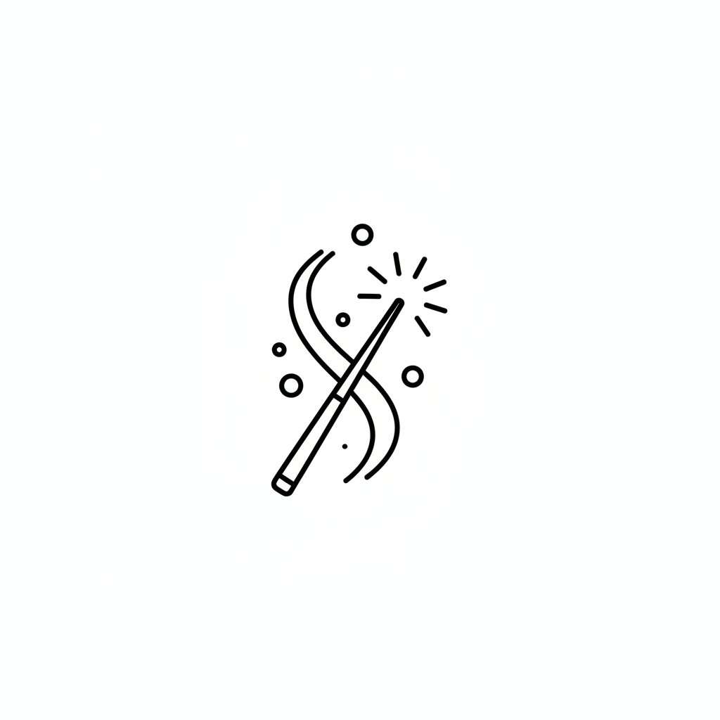 Step micro icon — Refine (magic wand).