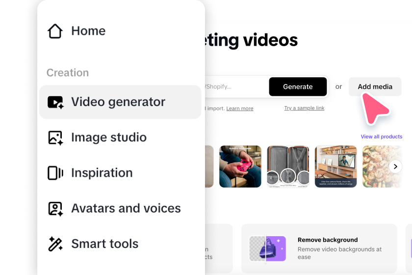 Access the video generator