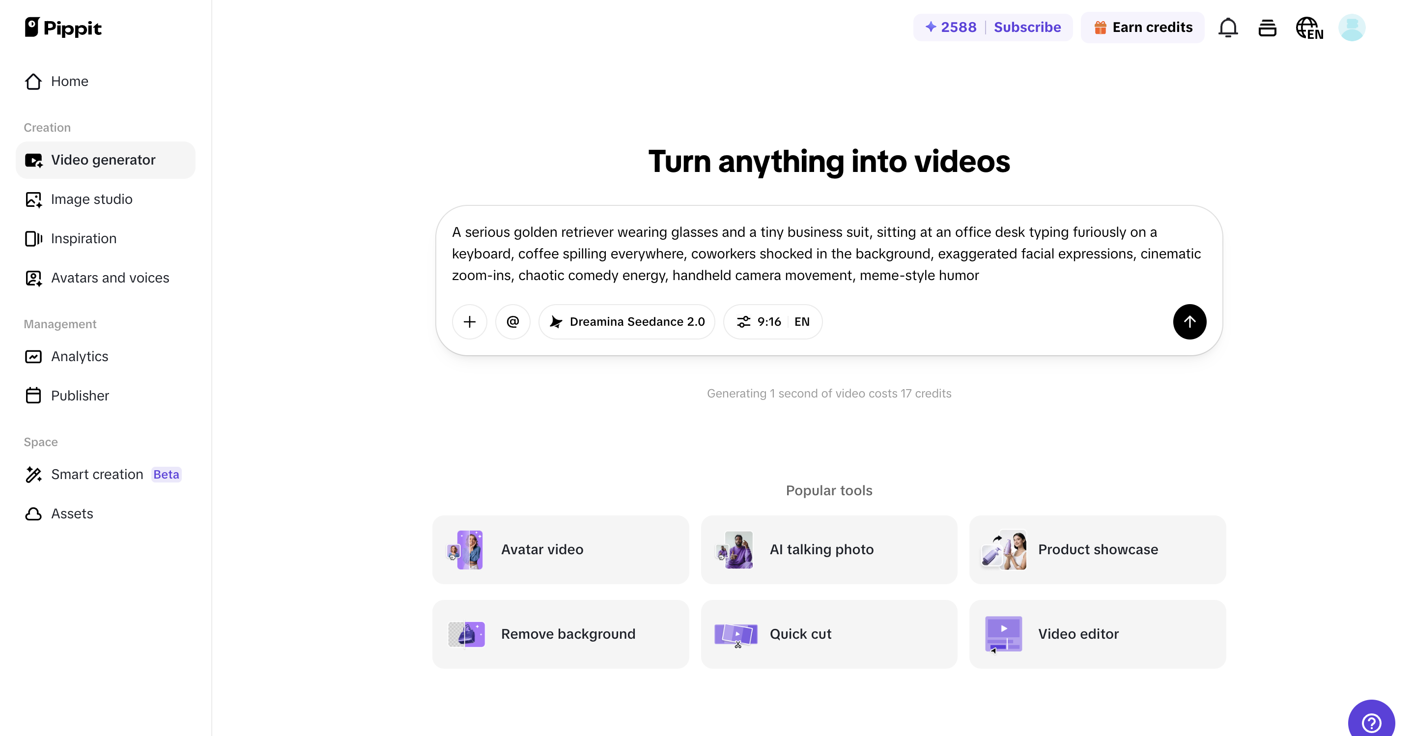 Generate your video