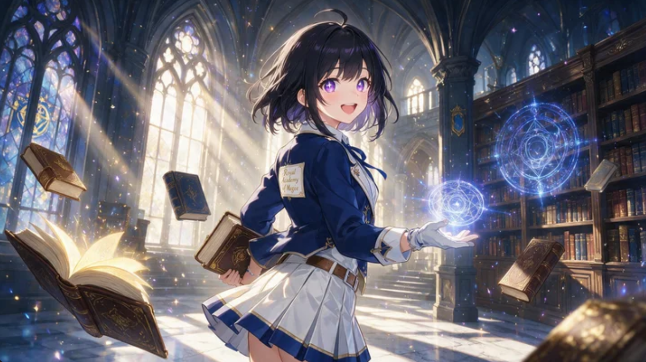 Prompt pentru un anime școlar magic