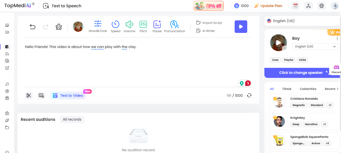 Topmediai - a lightweight child voice changer