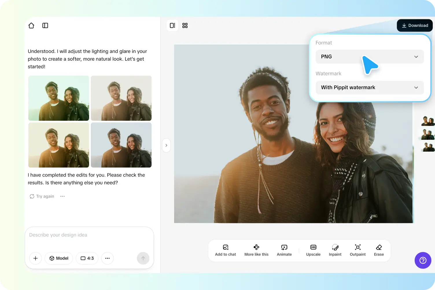 Export and share