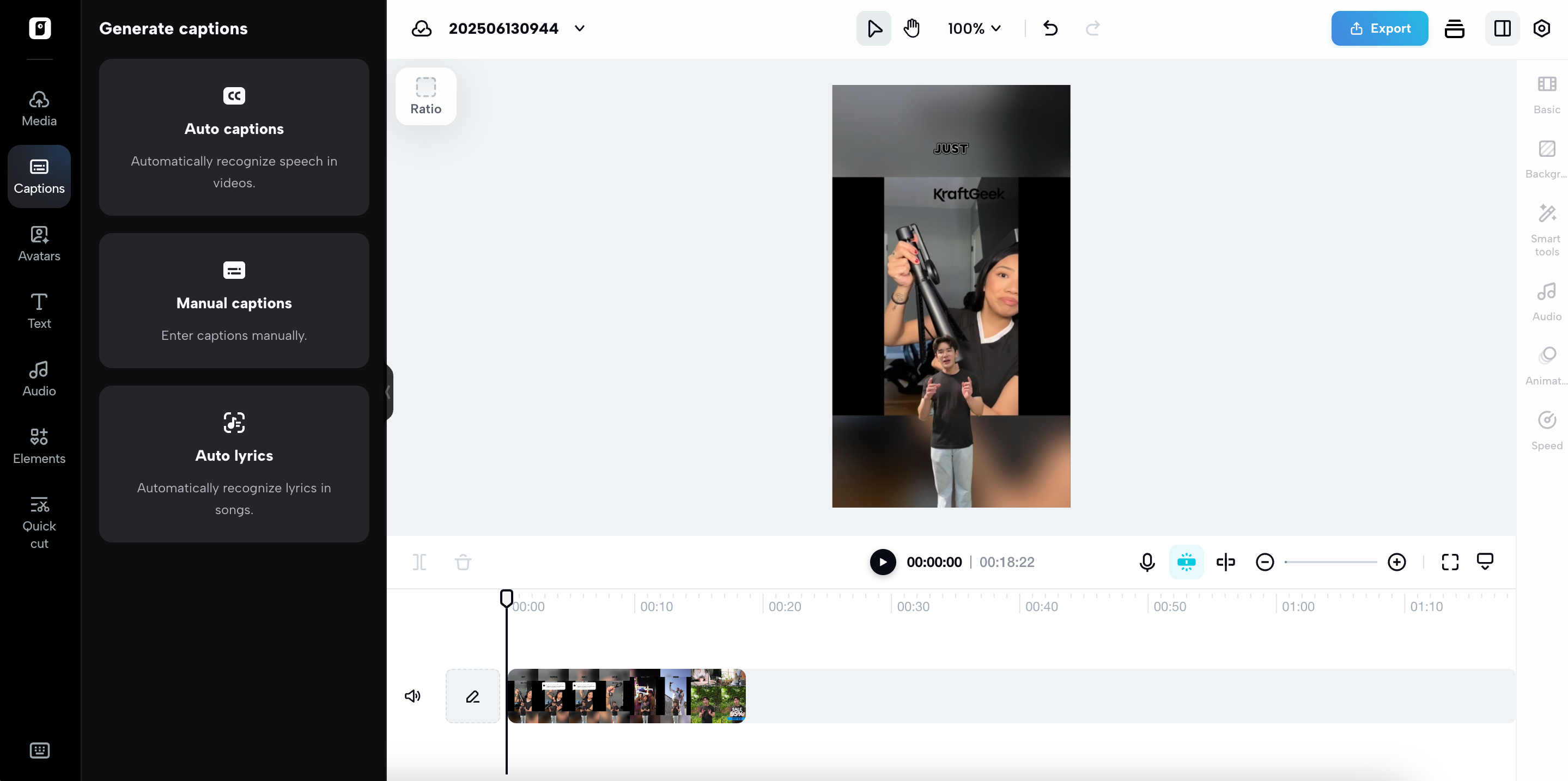Lumikha ng captions online