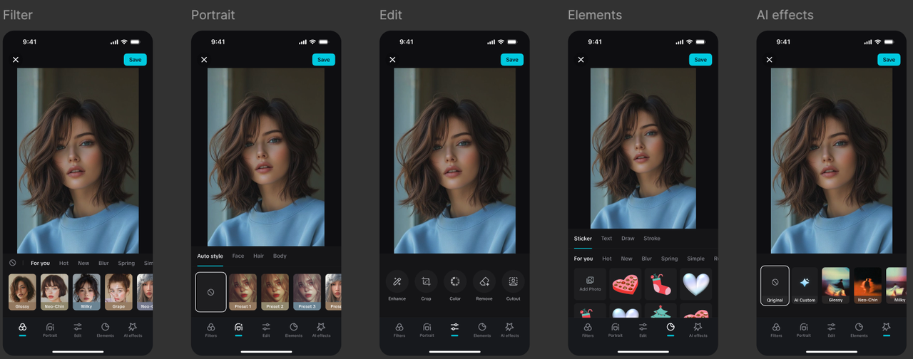 Edit and enhance your photo with various tools