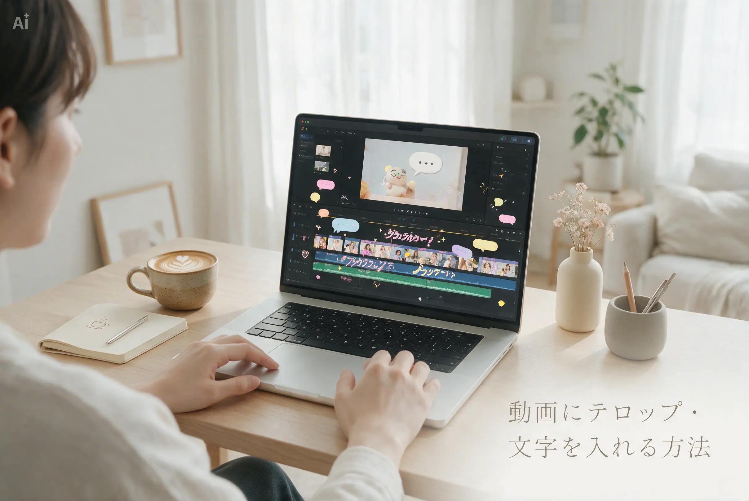 動画にテロップ・文字を入れる方法のバナー画像