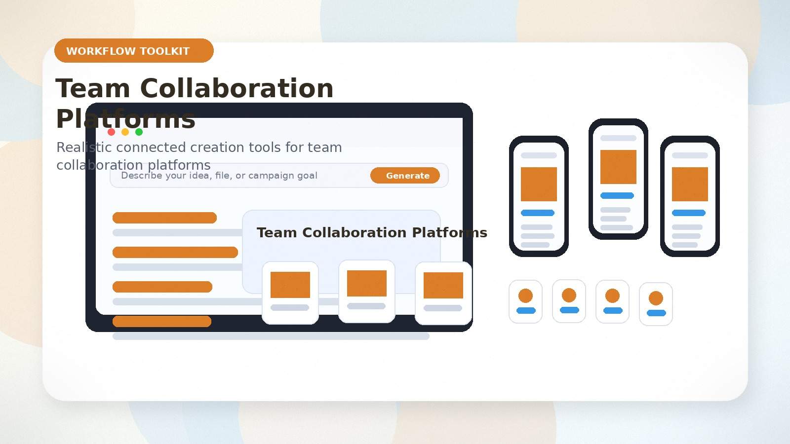 Team Collaboration Platforms realistic workflow toolkit visual for team collaboration platforms
