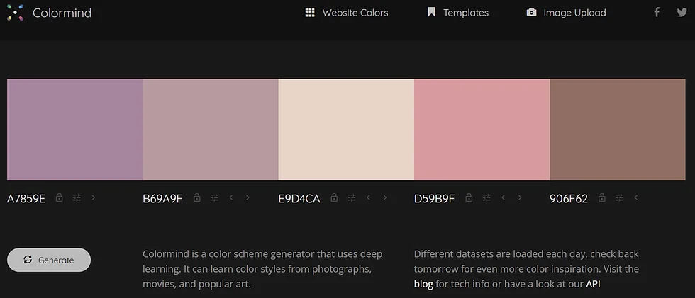Colormind interface