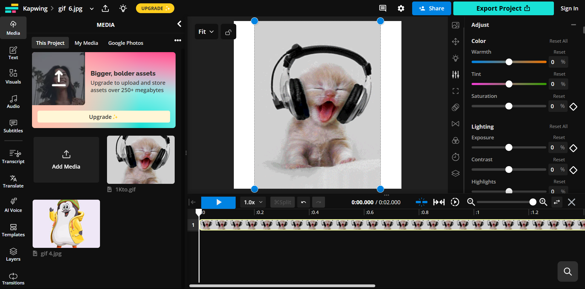 Kapwing - a handy online GIF maker from video