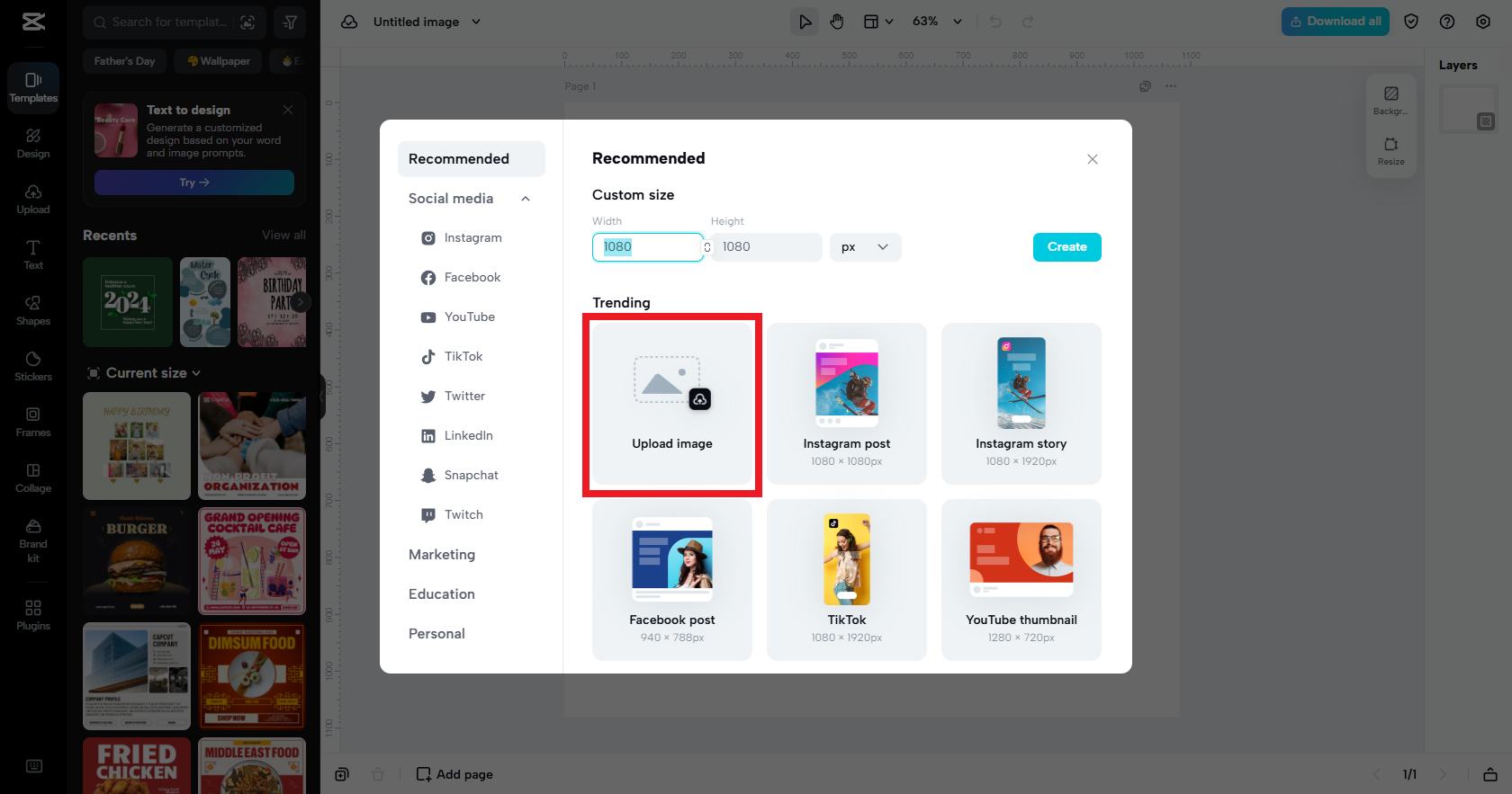 Upload your inspiration board image