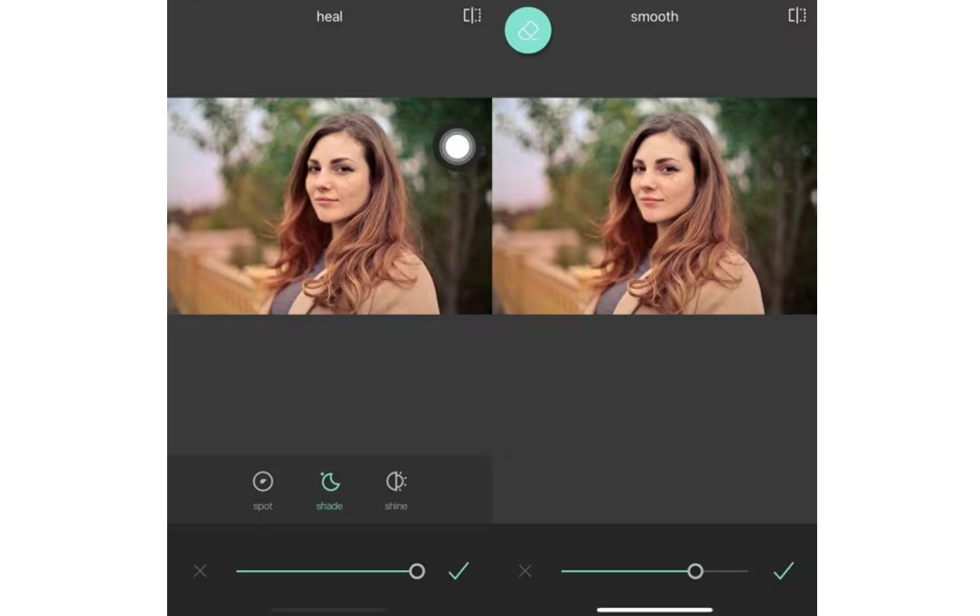 Interface of the Pixlr photo editing software