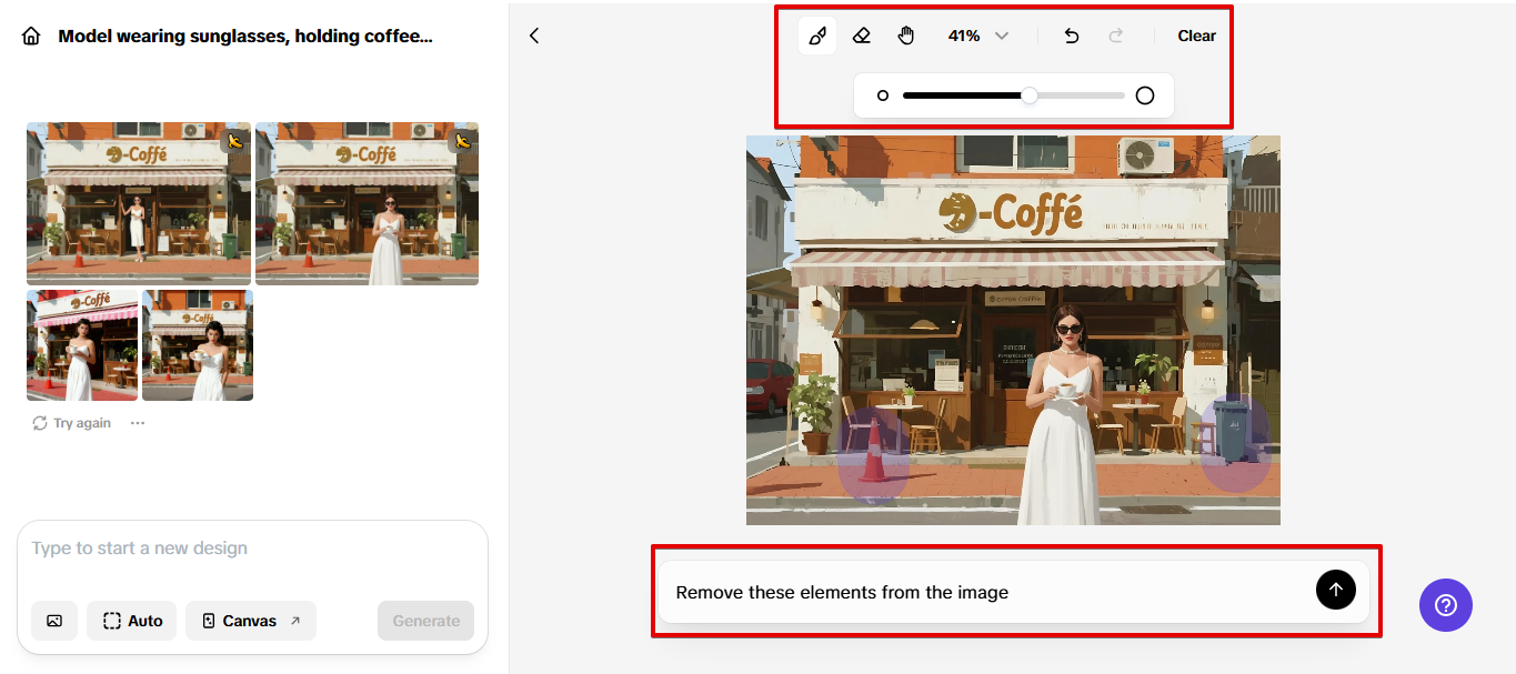 Ferramenta de retoque de IA no Pippit