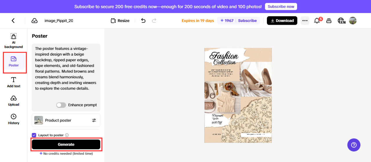 Make your product sales poster