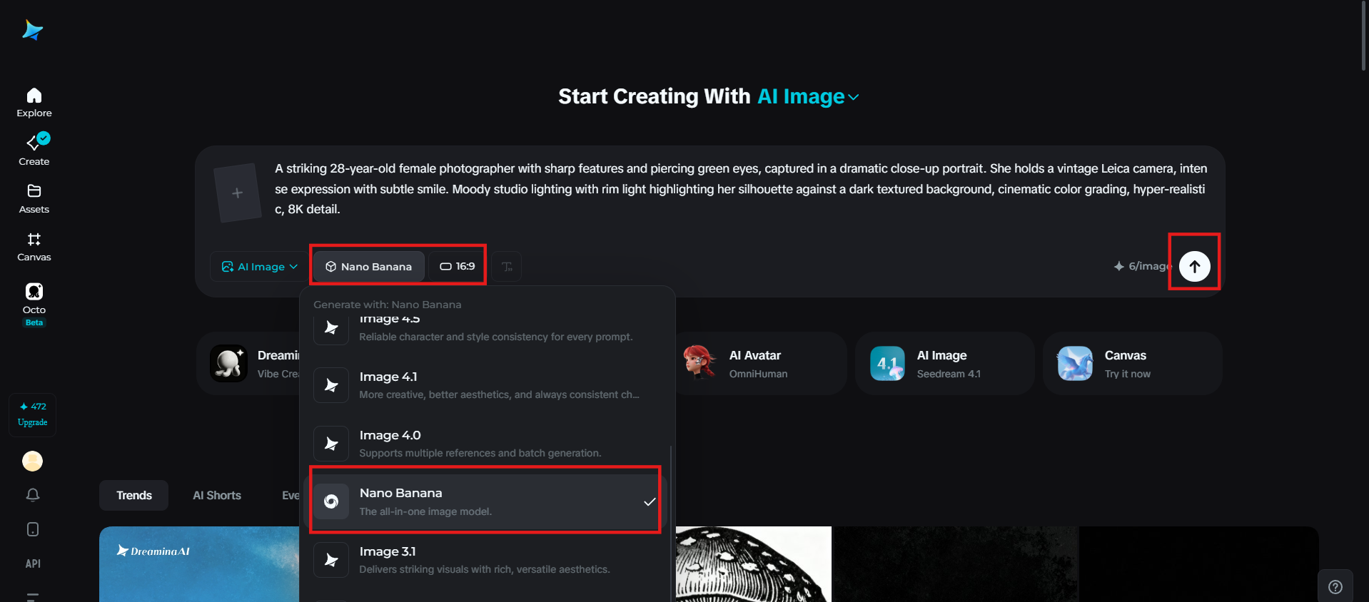 Adjust settings