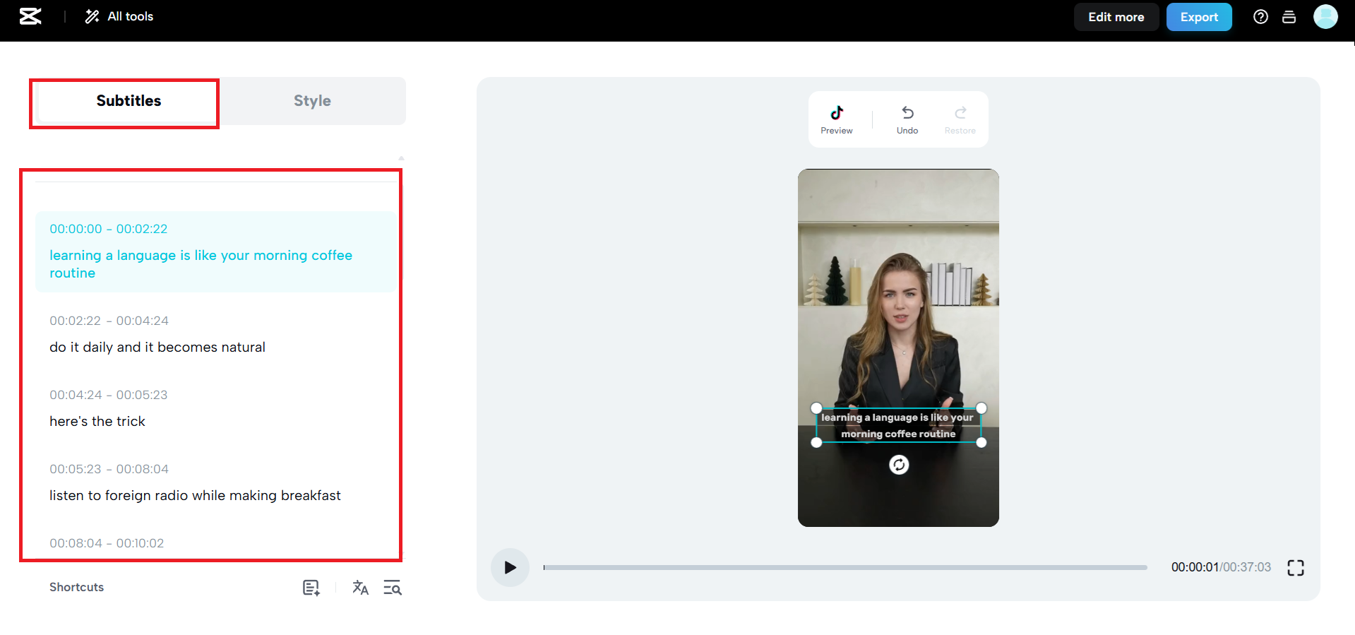 Easy online text editing
