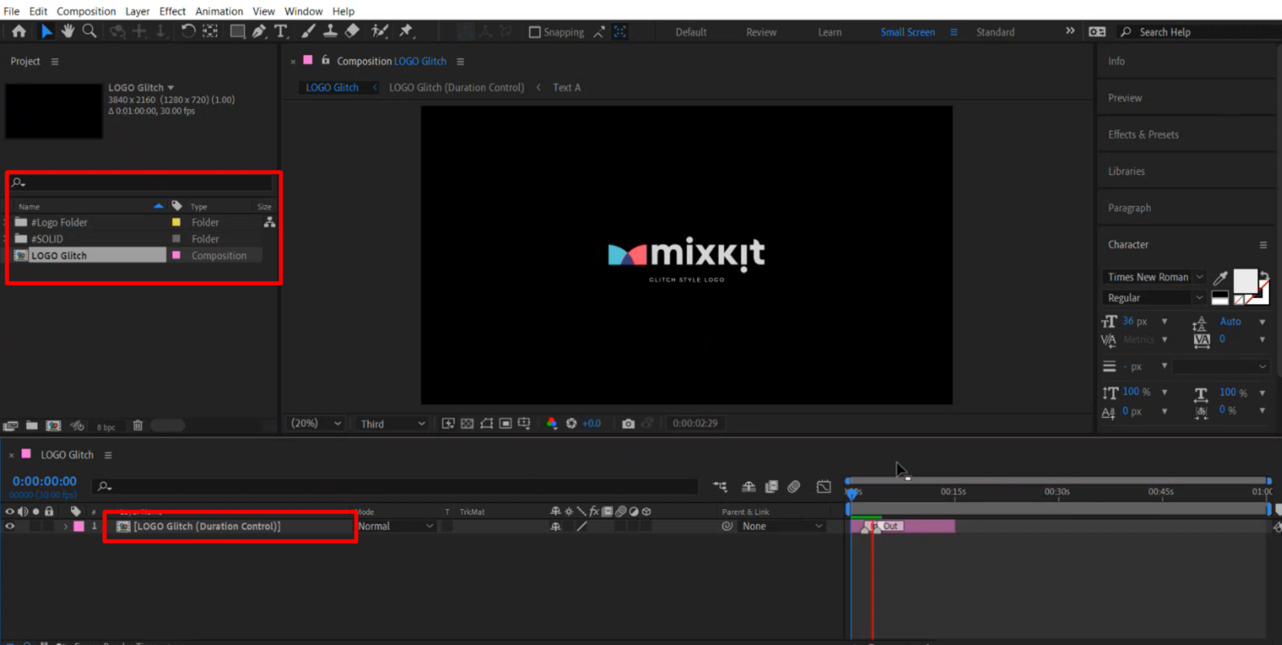 Edit Adobe After Effects logo templates after free download