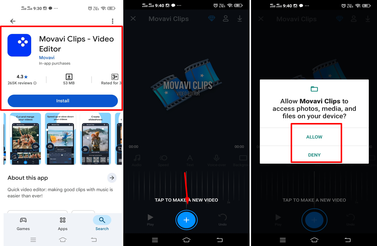 הורדת עורך וידאו רשמי של Movavi בנייד