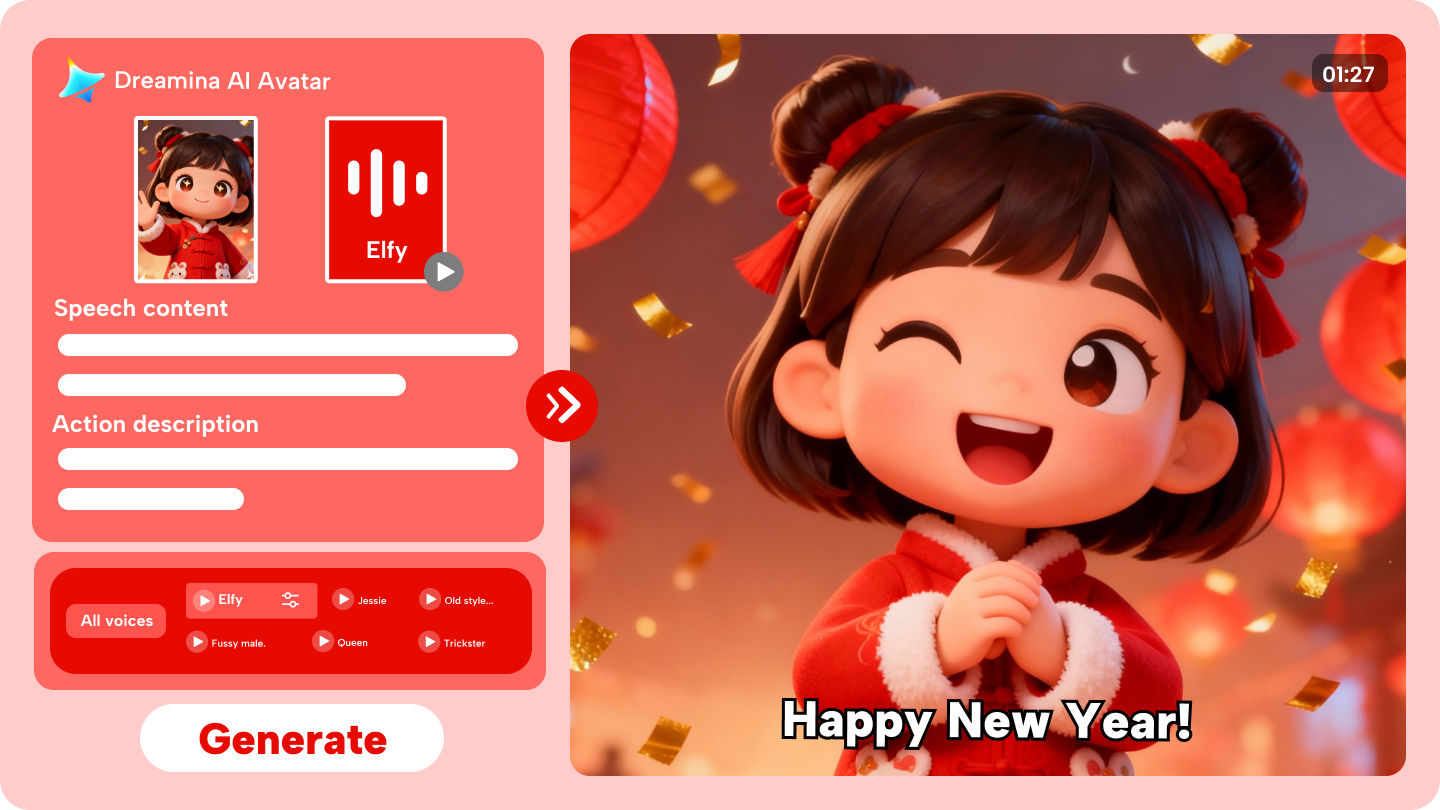 Animated Wishes for New Year: Bring Greetings to Life with AI Avatars